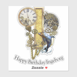 Letter I Birthday Anpassungsaufkleber Aufkleber