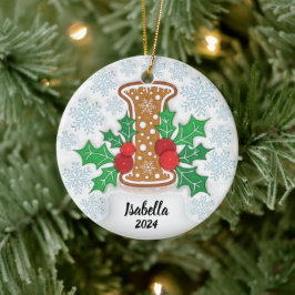 Letter I Individuelle Name Weihnachten Keramik Ornament