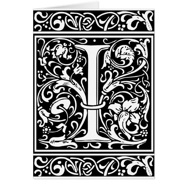 Letter I Medival Monogram Art Nouveau (Vorne)