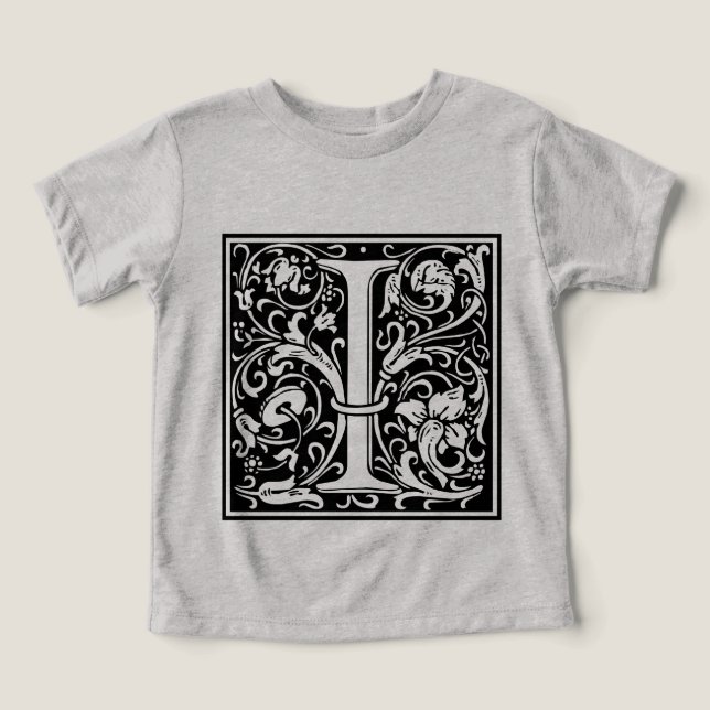 Letter I Medival Monogram Art Nouveau (Design Vorderseite)