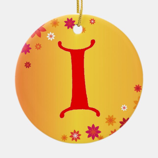 Letter I Ornament (Vorne)