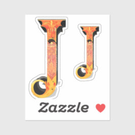 Letter J Extravagant Stickers Aufkleber