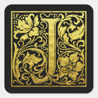 Letter J First Letter Imitats Gold
