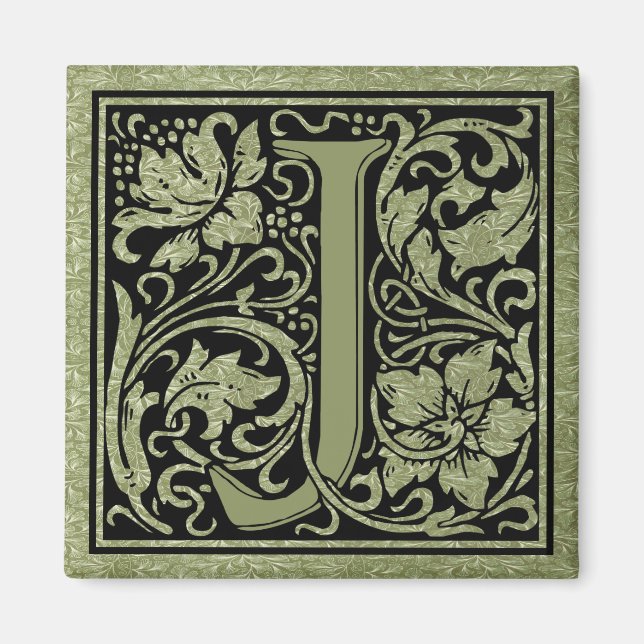 Letter J First Letter Monogram Magnet (Vorne)