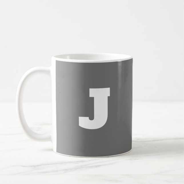 Letter J Initiale Tasse für seinen Grauen Großen (Links)