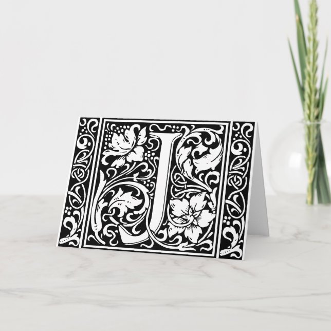 Letter J Medieval Monogram Art Nouveau (Vorderseite)