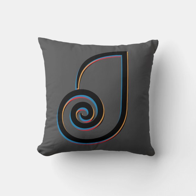 Letter J Monogram Kissen (Vorderseite)