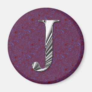 Letter J Monogram Magnet