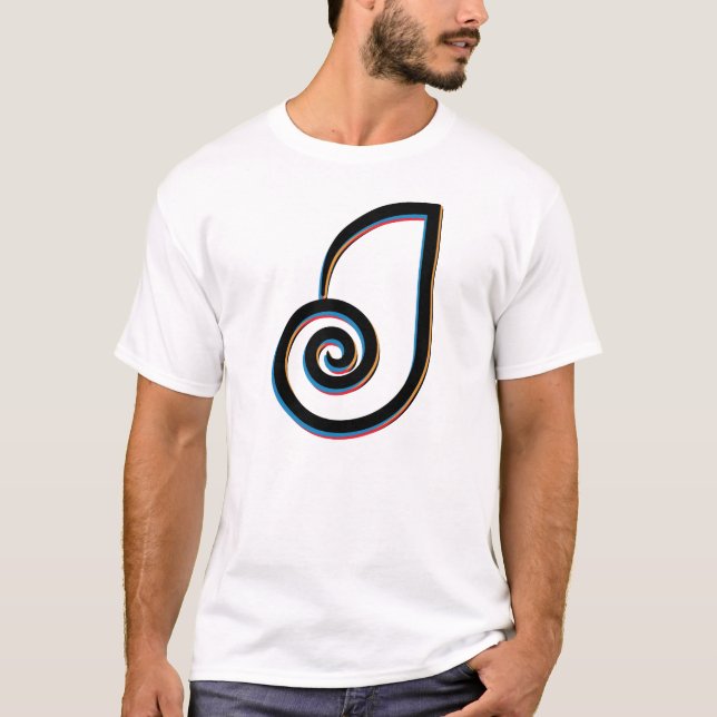 Letter J Monogram T-Shirt (Vorderseite)