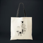 Letter J Rustic Floral personalisiert erste Tragetasche<br><div class="desc">Trendy Farmhouse rustikal Letter J mit Monogramm Tote Bag</div>