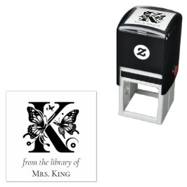 Letter K Butterfly Monogramm aus der Bibliothek Permastempel