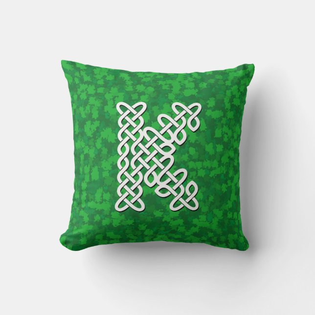 Letter K Celtic Knot Alphabet Kissen (Vorderseite)