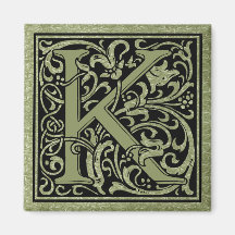 Letter K First Letter Monogram