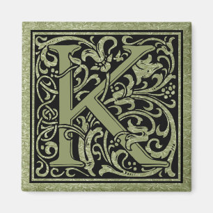 Letter K First Letter Monogram Magnet