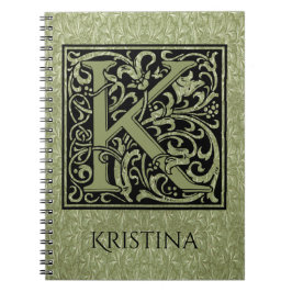 Letter K First Letter Monogram Notizblock