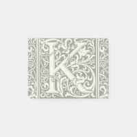 Letter K Medieval Monogram Art Nouveau
