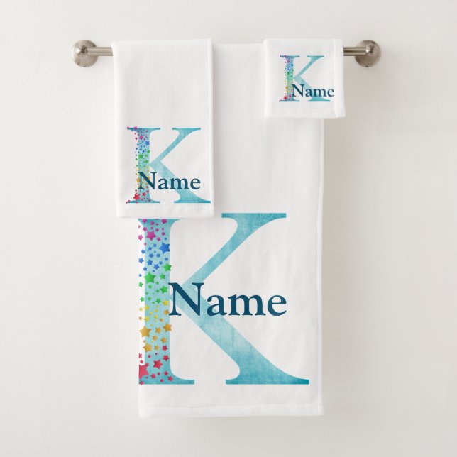 Letter K Monogram Initial Bath Gift Set (Insitu)