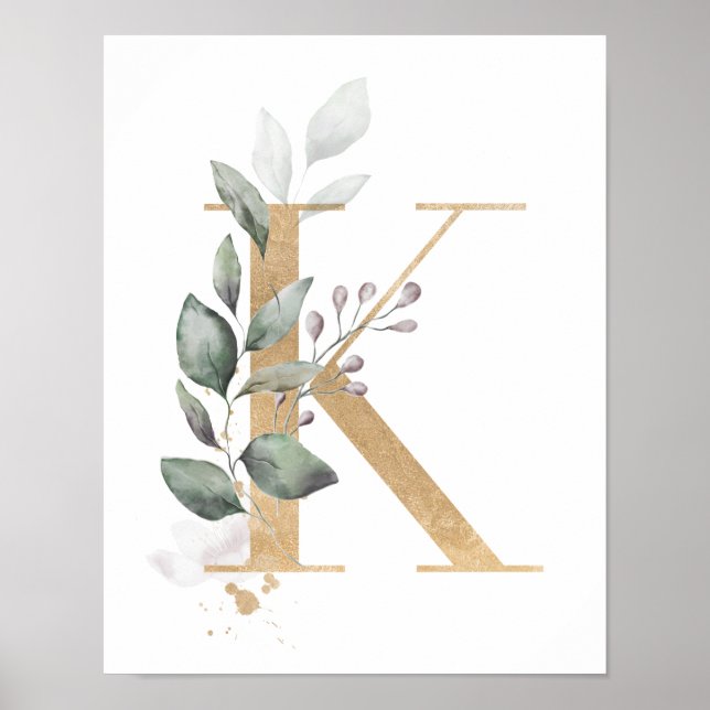 Letter K Monogram Poster (Vorne)