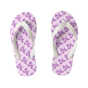 Letter K Monogramm Doodle Art Flip Flops