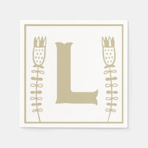 Letter L Alphabet Block Gender Neutral Baby Dusche Serviette
