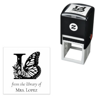 Letter L Butterfly Monogramm aus der Bibliothek Permastempel