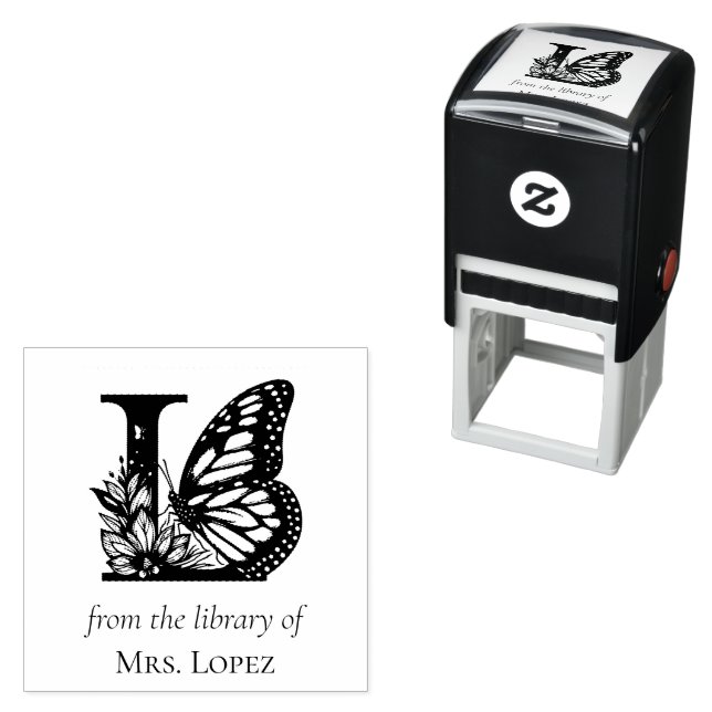 Letter L Butterfly Monogramm aus der Bibliothek Permastempel (Beispiel)