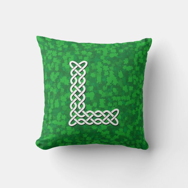 Letter L Celtic Knot Alphabet Kissen (Vorderseite)