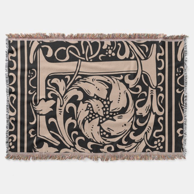Letter L mittelalterliche Monogram Art Nouveau Decke (Vorderseite)
