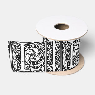 Letter L mittelalterliche Monogram Art Nouveau Satinband