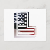 Letter L Monogram Initial USA