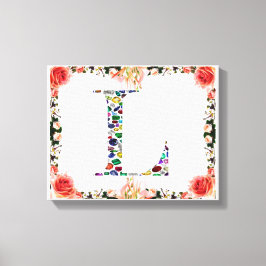 Letter L Monogram Leinwanddruck