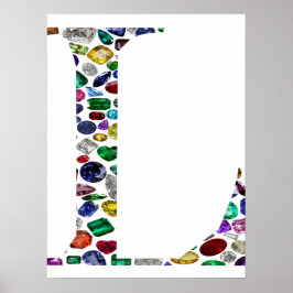 Letter L Monogram Poster