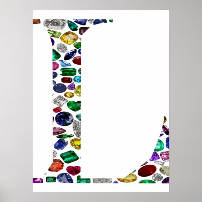 Letter L Monogram Poster (Vorne)