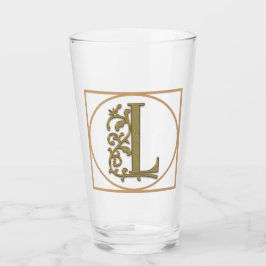 LETTER L MONOGRAM Schöne Hochzeit Neues Zuhause-Ge Glas