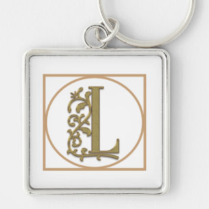 LETTER L MONOGRAM Schöne Hochzeit Neues Zuhause-Ge Schlüsselanhänger