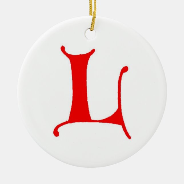 Letter L Ornament (Vorne)