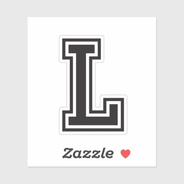 Letter L sporty Uni Schriftart Alphabet Aufkleber (Blatt)