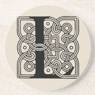 Letter L Vintag Celtic Knot Monogram Getränkeuntersetzer