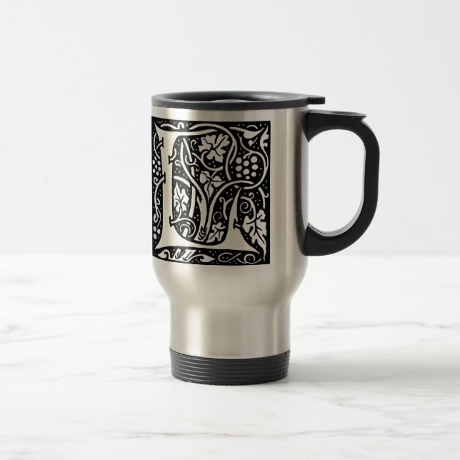 Letter 'L' William Morris Design - Tasse (Rechts)