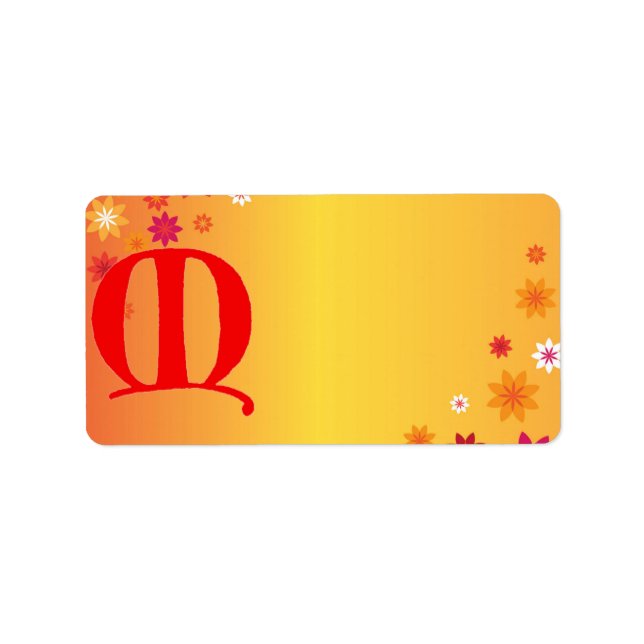 Letter M Address Label Adressaufkleber (Vorne)