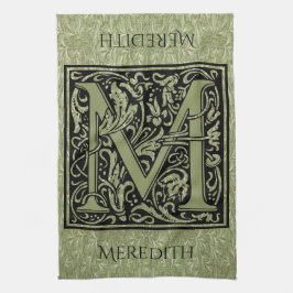 Letter M First Letter Monogram Personalisiert Handtuch