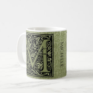 Letter M First Letter Monogram Personalisiert Kaffeetasse