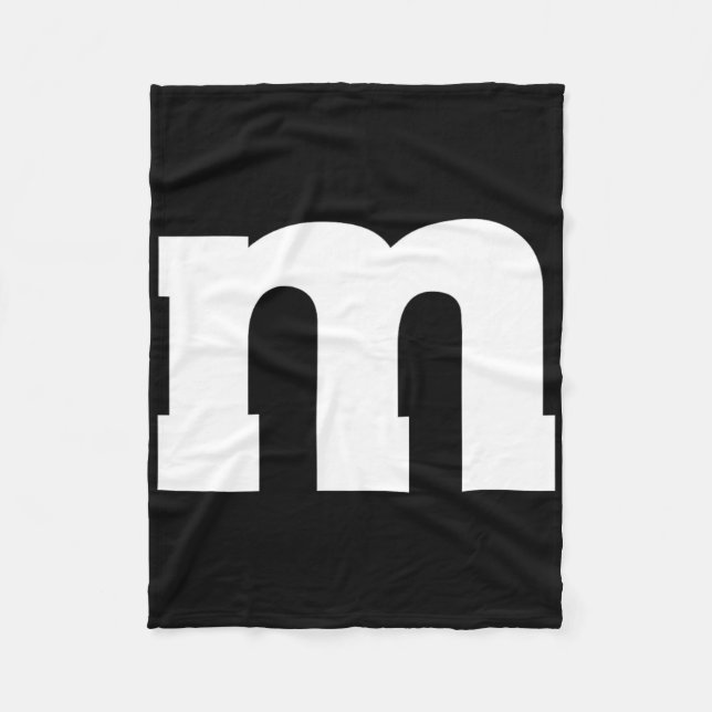 Letter M Hauptstadt Alphabet Fleecedecke (Vorderseite)