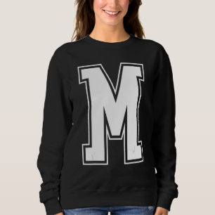 Letter M Hauptstadt Alphabet Initial Cheerleading Sweatshirt