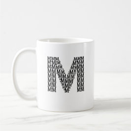 Letter M Initial Coffee Mug – Minimal Modern Style Kaffeetasse