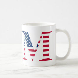 Letter M Patriotische Tasse