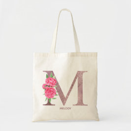 Letter M Personalisierter Name Monogramm Bridesmai Tragetasche