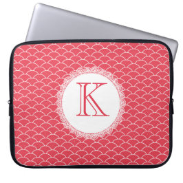 Letter Monogram Poppel Red Designer Notebook-Bag Laptopschutzhülle