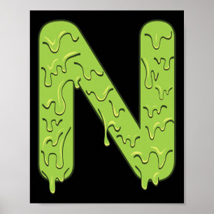 Letter N Alphabet Initialen Halloween Kostümkids Poster