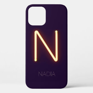 Letter N Neon Light Personalisiert iPhone Case